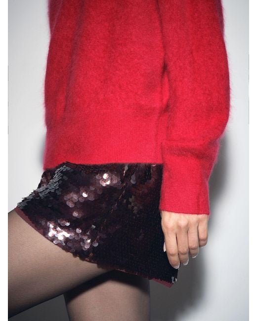 Reiss Black Sequin Shorts