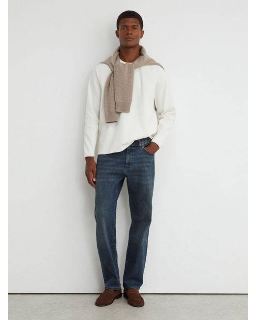 Reiss White Comfort-Stretch Jeans for men