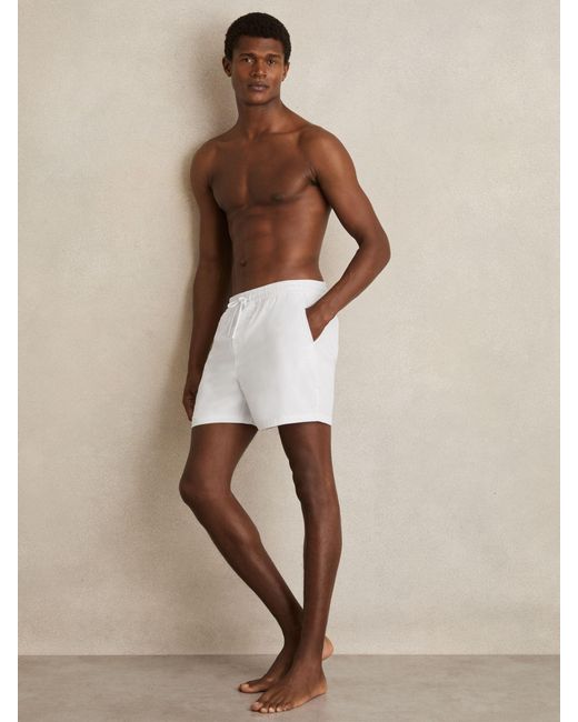 Reiss Natural Drawstring Swim Shorts for men