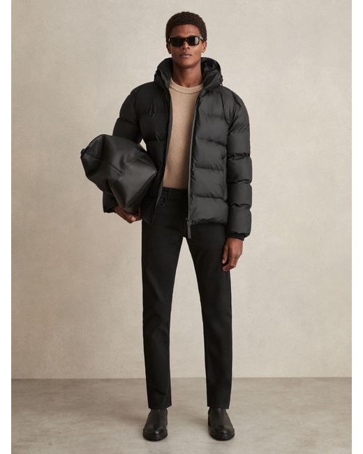 Rains Black Alta Short Jacket for men