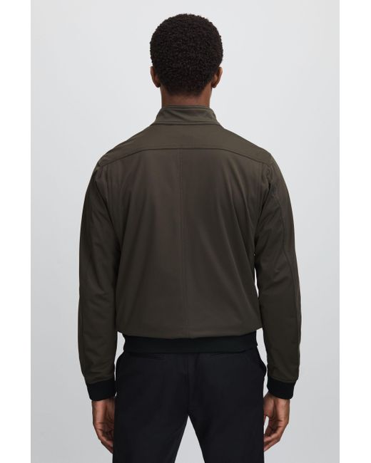 Oscar Jacobson Black Oscar Water Resistant Softshell Jacket for men