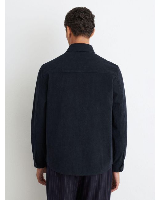 Reiss Blue Townie - Navy Corduroy Twin-pocket Overshirt, Xs for men