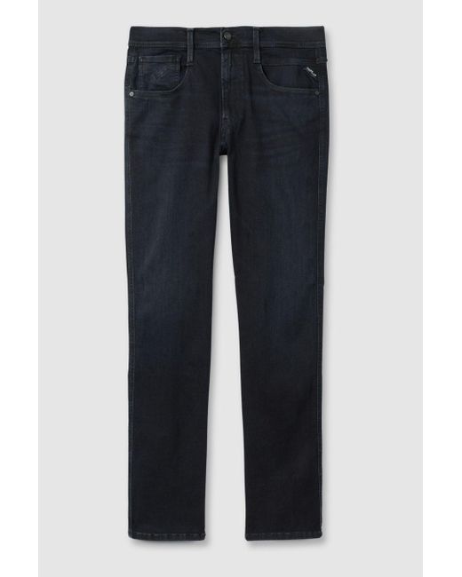 Replay Blue Dark Slim-Fit Hyperflex Jeans for men