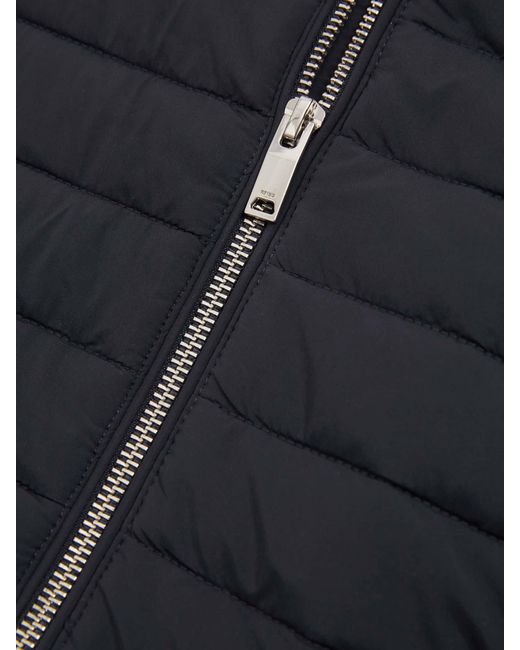 Reiss Freddie Hybride Stepp- Und Strickjacke Mit Durchgehendem Reißverschluss in Blue für Herren