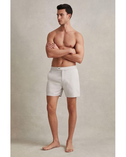 Reiss Sun - White Side Adjuster Swim Shorts for men
