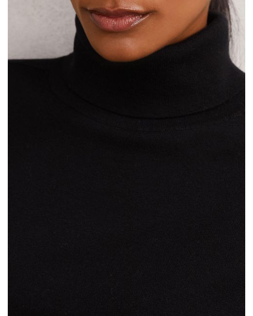 Reiss Black Wool Roll-Neck Jumper