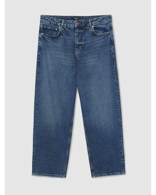 Reiss Blue Barrel-Leg Jeans for men