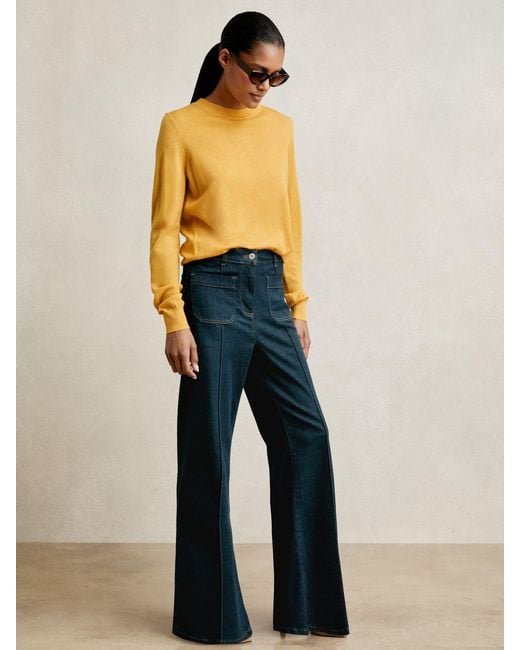 Reiss Blue Wool Crew-Neck Jumper