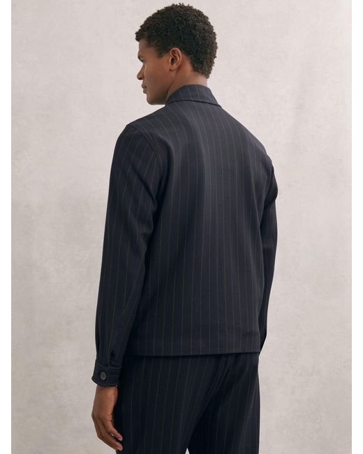 Les Deux Blue Les Les Pinstripe Hybrid Jacket for men