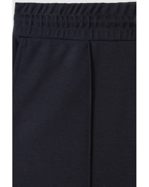 Reiss Black Premier - Navy Blue Interlock Joggers for men