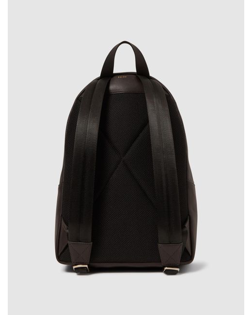 Reiss Black Drew Zipped Backpack for men
