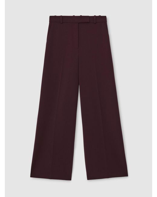 Reiss Blue Wide-Leg Suit Trousers