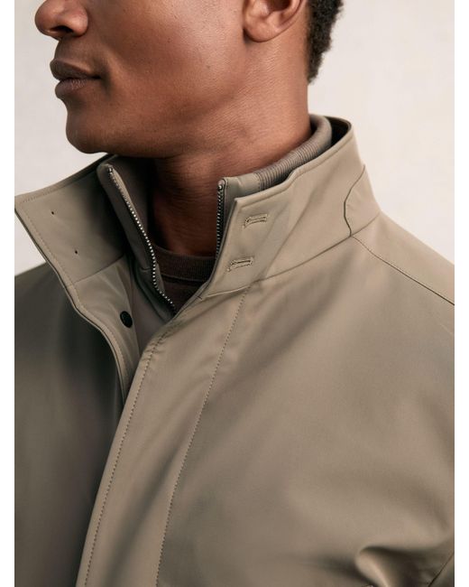 Reiss Natural Hybrid Removable-Gilet Overcoat for men