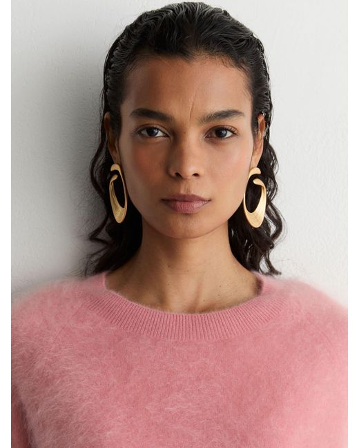 Reiss Pink Cashmere Short-Sleeve Top