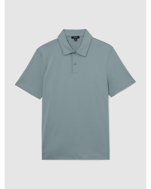 Reiss Gray Air-Water Cotton Polo Shirt for men