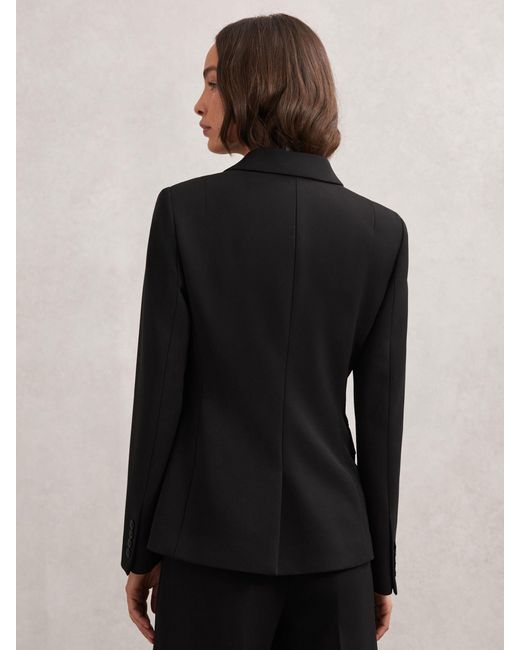 Reiss Black Double-Breasted Suit Blazer