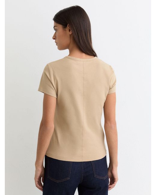 Reiss Natural Stretch-Cotton Crew-Neck T-Shirt