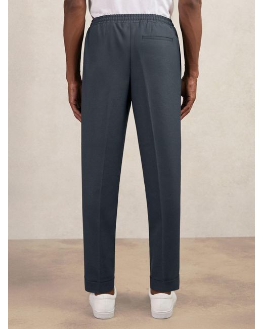 Reiss Natural Relaxed Drawstring Trousers With Turn-Ups for men