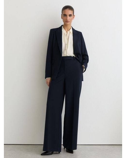 Reiss Blue Gabi Single Button Blazer