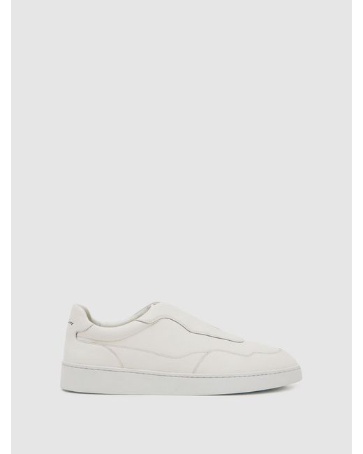 Reiss Natural Leather Elasticated-Lace Trainers for men