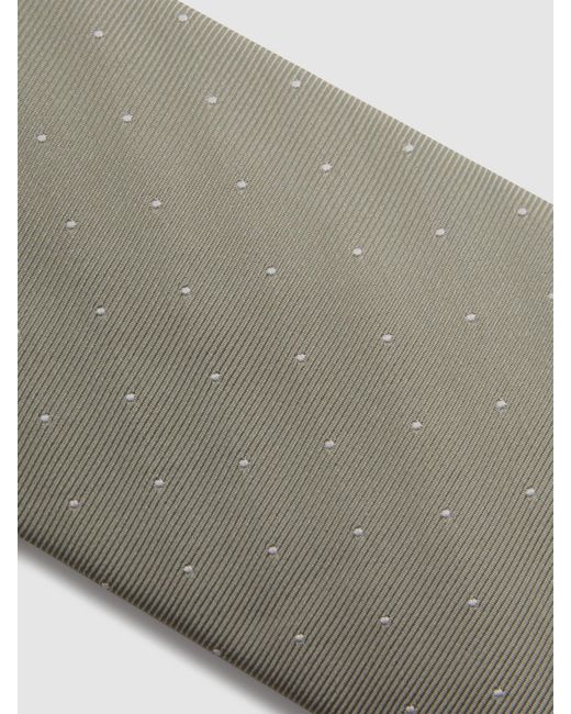 Reiss White Liam - Champagne Polka Dot Tie, One for men