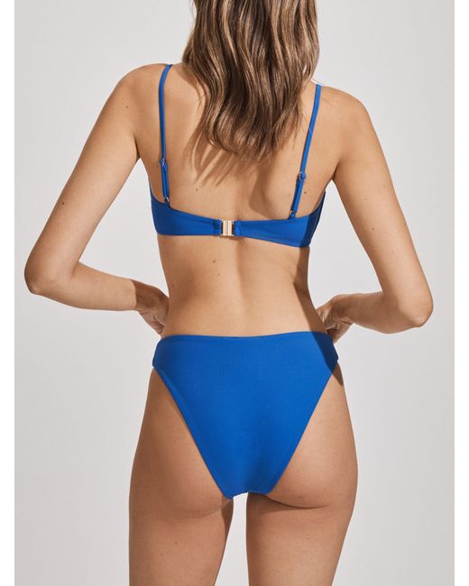 Reiss Blue Bandeau Bikini Top