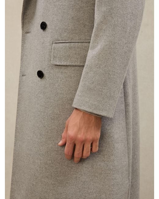 Reiss Natural Db - Atelier Soft Grey Tycho Db Atelier Cashmere Double-breasted Overcoat, M for men