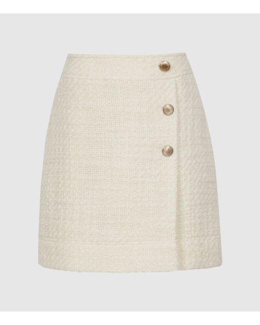 Reiss Natural June - Boucle Mini Skirt