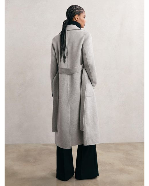 Reiss Natural Wool-Blend Double-Breasted Blindseam Coat