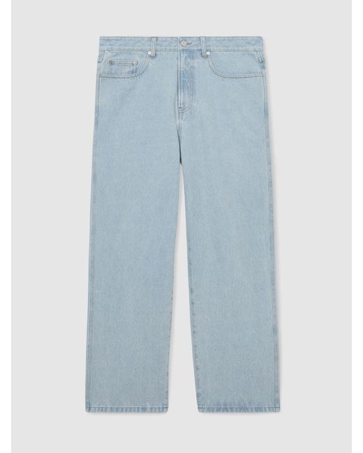 Reiss White Monogram Relaxed-Fit Jeans for men