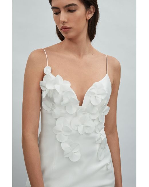 Acler White Ruffle Midi Dress