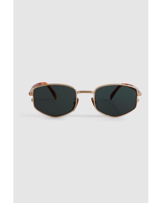 David Beckham Black Eyewear By David Pentagonal Mottled Sunglasses for men