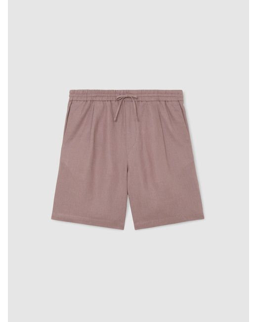 Reiss Multicolor Linen Drawstring Shorts for men