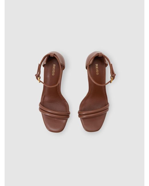Reiss Hazel - Natural Leather Zebra-wedge Sandals, Us 9 (uk 7)