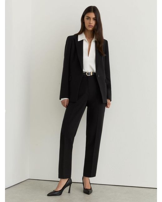 Reiss Black Petite Puppytooth Single-Breasted Suit Blazer