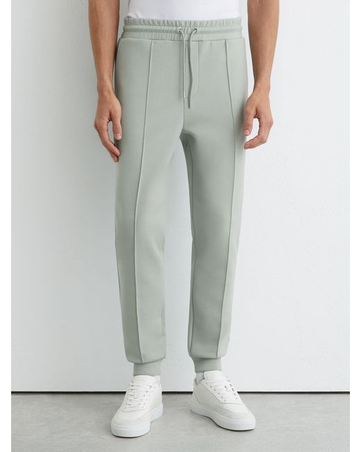 Reiss Gray Premier - Mint Green Premium Interlock-jersey Joggers, Xs for men