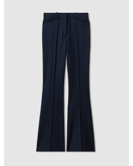 Reiss Blue Flared Suit Trousers
