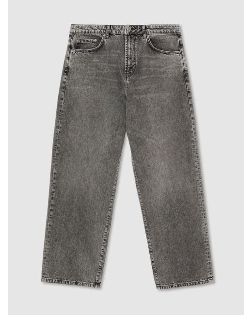 Reiss Natural Loose-Fit Rigid-Denim Jeans for men