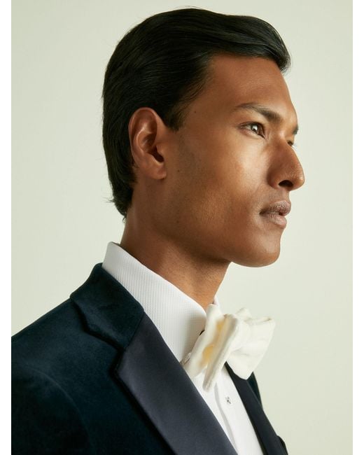 Reiss Natural Hike Velvet Bow Tie for men