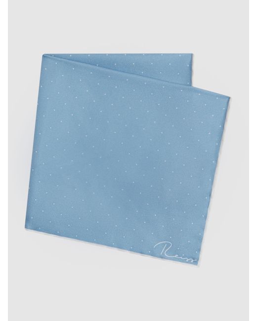 Reiss Blue Polka Dot Silk Pocket Square for men