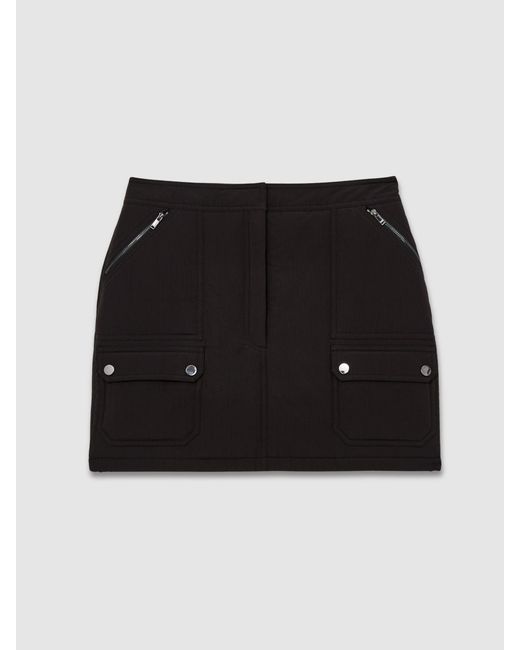 Reiss Natural Quilted Mini Skirt