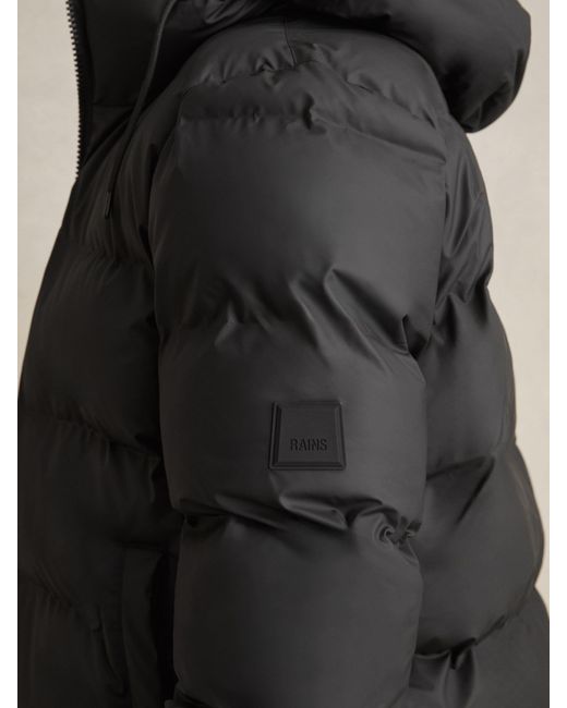 Rains Black Alta Short Jacket for men