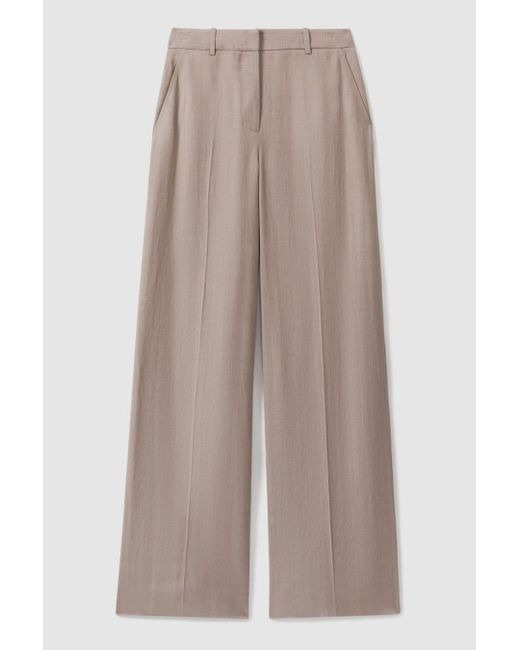 ATELIER Pink Tailored Wide Leg Suit Trousers