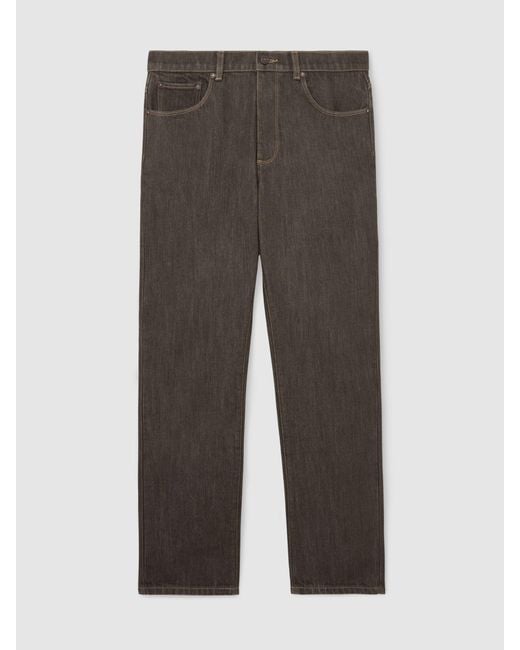 Reiss Gray Straight-Leg Jeans for men