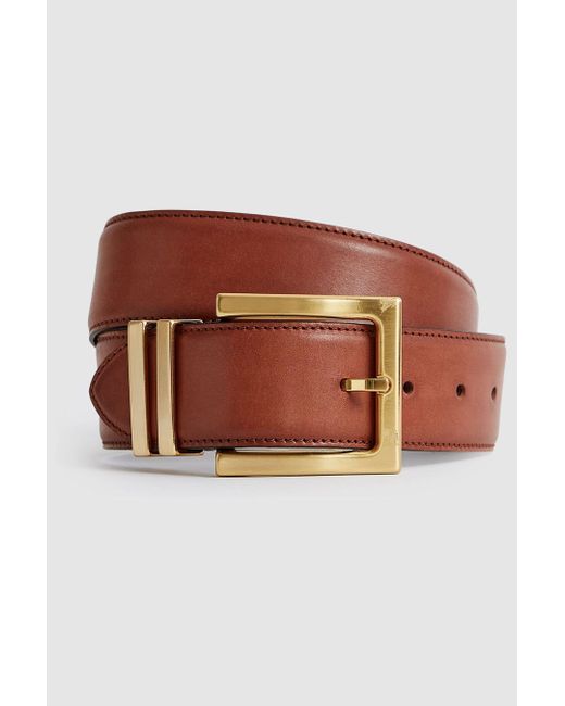Reiss Brown Brompton - Tan Leather Belt