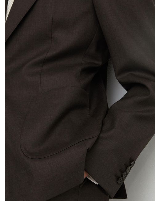 Reiss Gray Wool Single-Breasted Classic-Fit Suit Jacket for men