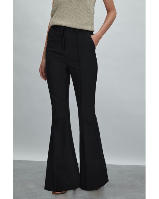 Acler Black High Rise Flared Trousers