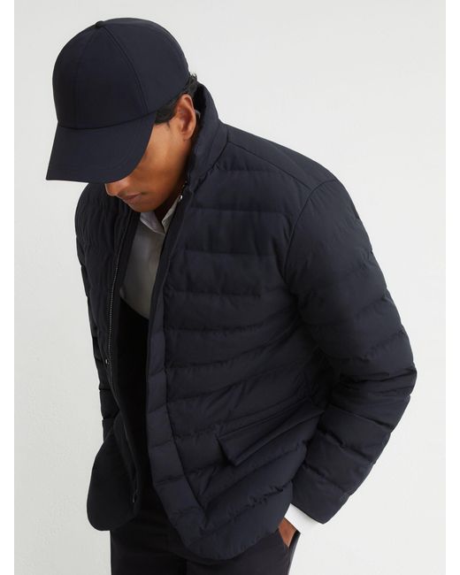 Reiss Blue R-Flex Quilted Jacket for men