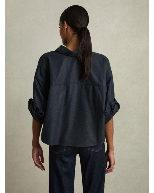Reiss Black Lenny Shirt Plain