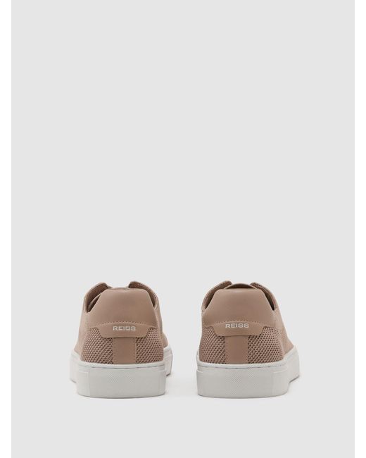 Reiss Gray Finleyted Low-Top Trainers for men